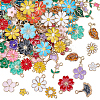 120Pcs 12 Styles Alloy Enamel Pendants ENAM-SC0007-16-1