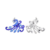 Chinese Style Alloy Enamel Chandelier Components Links X-ENAM-E329-09B-S-3