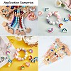 18Pcs 6 Colors Rainbow Silicone Focal Beads Bulk Rainbow Loose Spacer Beads Charm Color Silicone Beads Kit for DIY Necklace Bracelet Earrings Keychain Craft Jewelry Making JX322A-7