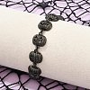 Halloween Brass Link Bracelets for Women BJEW-B149-02B-1