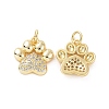 Rack Plating Brass Micro Pave Cubic Zirconia Charms X-KK-C008-36G-1