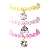 3Pcs 3 Colors ABS Plastic Imitation Pearl Beads Stretch Bracelets BJEW-JB11585-2