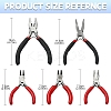 5Pcs 5 Styles Carbon Steel Jewelry Pliers AJEW-YW0001-19-2