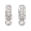 Rack Plating Brass Micro Pave Cubic Zirconia Tube Bails KK-Z052-01P-1