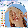 160Pcs 20 Color Glass Charms PALLOY-PH0022-32-6
