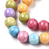 Ombre Effect Dyed Crackle Glass Round Beads Strands GLAA-T031-10mm-01D-2