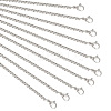  10Pcs 304 Stainless Steel Box Chain Necklaces Set for Men Women NJEW-NB0001-14-1