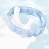 Dyed Natural White Jade Beaded Stretch Bracelets for Unisex G-K303-02P-01-3