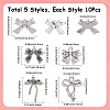 50Pcs 5 Styles Tibetan Style Alloy Charms FIND-SC0016-15-2
