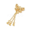 Brass Micro Pave Clear Cubic Zirconia Pendants KK-D228-02G-02-2