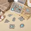 16Pcs 8 Styles Synthetic Turquoise Pendants FIND-TA0002-15-15