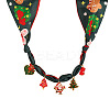 Alloy Enamel with Glass Santa Claus Christmas Tree Pendant Bib Necklaces FS-WG5CB92-02-1
