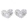 201 Stainless Steel Heart Tree Lapel Pin JEWB-N007-126P-2