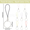 40Pcs 8 Colors Nylon Cord with Zinc Alloy sleeve Mobile Straps FIND-GF0008-37-2