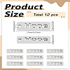 12Pcs Non-Tarnish 304 Stainless Steel Pendants STAS-LP0003-08P-04-2