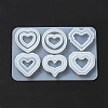 Heart DIY Silicone Quicksand Molds DIY-G079-07A-4
