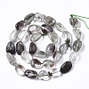 Natural Green Lodolite Quartz/Garden Quartz/Green Phantom Quartz Beads Strands G-N0326-027-2