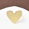 Heart Brass Cuff Rings for Women RJEW-A069-09G-2
