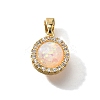 Brass Micro Pave Cubic Zirconia Pendants KK-K398-27G-01-1