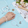 10Pcs 10 Styles Acrylic Round Beads Stretch Bracelets BJEW-BC00002-3