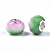 Baking Painted Glass European Beads DGLA-N033-05A-C03-2
