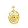 Eco-friendly Rack Plating Brass Micro Pave Cubic Zirconia Pendants KK-F843-15G-2
