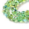 Transparent Electroplate Glass Beads Strands GLAA-Q099-C01-10-1-3