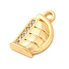 Brass Micro Pave Cubic Zirconia Charms KK-C117-12G-D-2