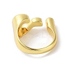 Brass Open Cuff Rings for Women RJEW-A035-03G-3