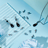 20Pcs 304 Stainless Steel Ice Pick Pinch Bails STAS-BBC0006-90-3
