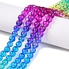 Baking Paint Transparent Glass Beads X-DGLA-M001-8mm-04-6