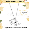 1pc Brass Chain with Alloy Letter Pendants Necklaces NJEW-LP0001-41J-P-2