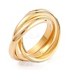 Ion Plating(IP) Unisex 304 Stainless Steel Finger Rings RJEW-K233-06-G-2