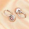 316 Surgical Stainless Heart Hoop Earrings EJEW-C160-16-5