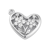 Brass Micro Pave Clear Cubic Zirconia Pendants KK-Z066-07P-1