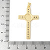 Brass Micro Pave Cubic Zirconia Cross Pendants ZIRC-I071-04G-01-3