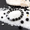 76Pcs Natural Lava Rock Round Beads for DIY Bracelet Making DIY-FS0002-01-6