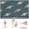 24Pcs 4 Style Brass Micro Pave Cubic Zirconia Links Connectors KK-PH0002-38-6
