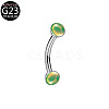 G23 Titanium Enamel Curved Barbell Eyebrow Rings WGC39D0-06-1