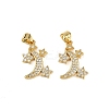 Brass Micro Pave Cubic Zirconia Pendants KK-S526-36G-1
