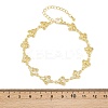 Brass Micro Pave Clear Cubic Zirconia Link Chain Bracelets for Women BJEW-A090-09F-G-5