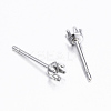 Tarnish Resistant 304 Stainless Steel Stud Earring Settings X-STAS-H376-96-2
