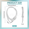 2Pcs 925 Sterling Silver Leverback Earring Findings STER-BC0003-08P-2