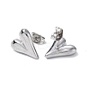 304 Stainless Steel Heart Stud Earrings for Women EJEW-F300-09P-2