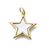 Star Shape Brass Pendants X-KK-V010-12G-1