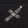 201 Stainless Steel Cross Pendants STAS-I032-015-2