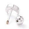 Moon Enamel Stud Earrings EJEW-A065-12P-2