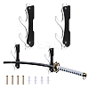 Wood & Acrylic Adjustable Wall-mounted Knife and Sword Holder OFST-WH0011-04A-1