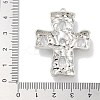 Rack Plating Brass Micro Pave Cubic Zirconia Pendants KK-L224-014P-3