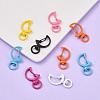 Spray Painted Alloy Swivel Snap Hooks Clasps PALLOY-T080-13-NR-5